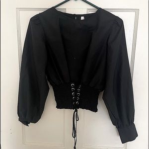 Cinched waist blouse